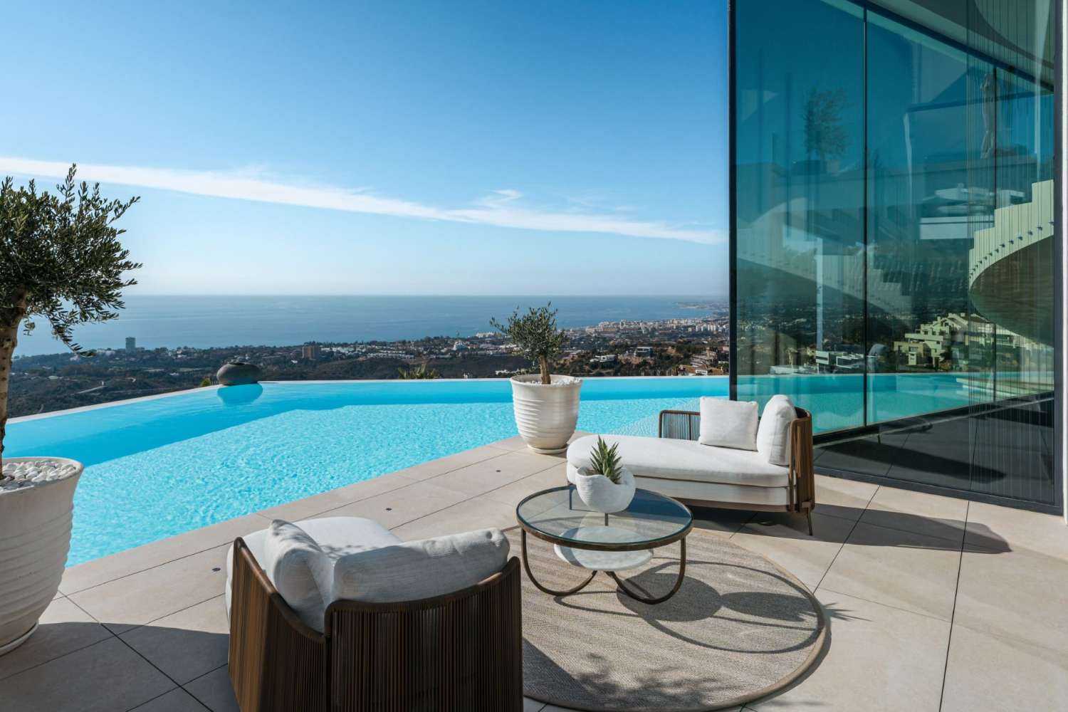 Reaching for the stars is possible!  A stylish mansion with the best views in East Marbella on the Costa Del Sol is not for everyone.