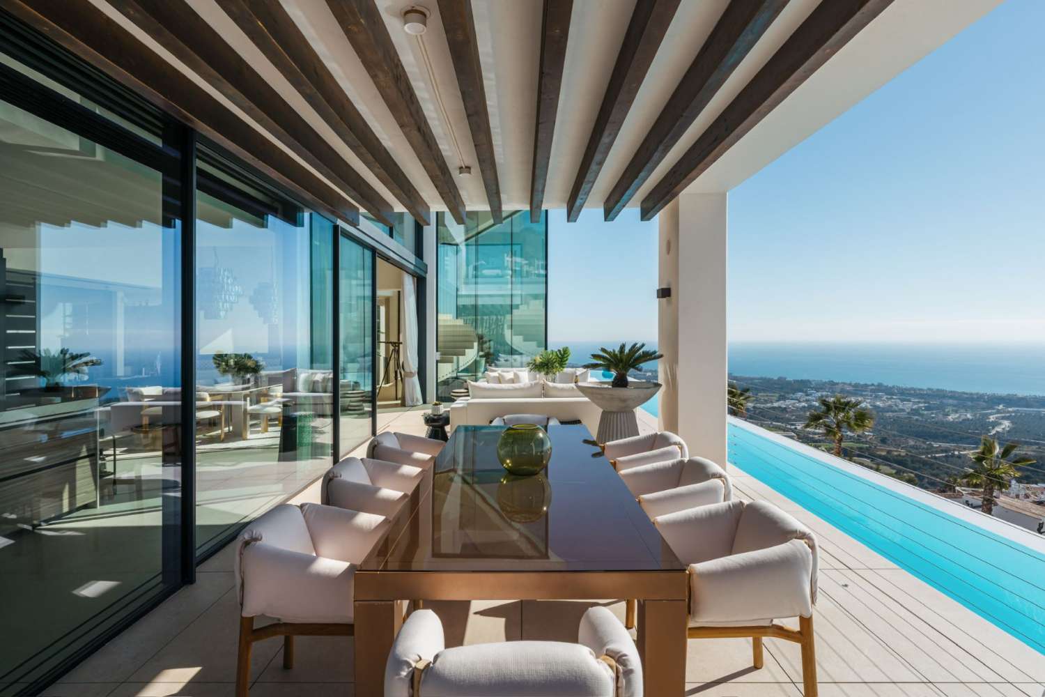 Reaching for the stars is possible!  A stylish mansion with the best views in East Marbella on the Costa Del Sol is not for everyone.