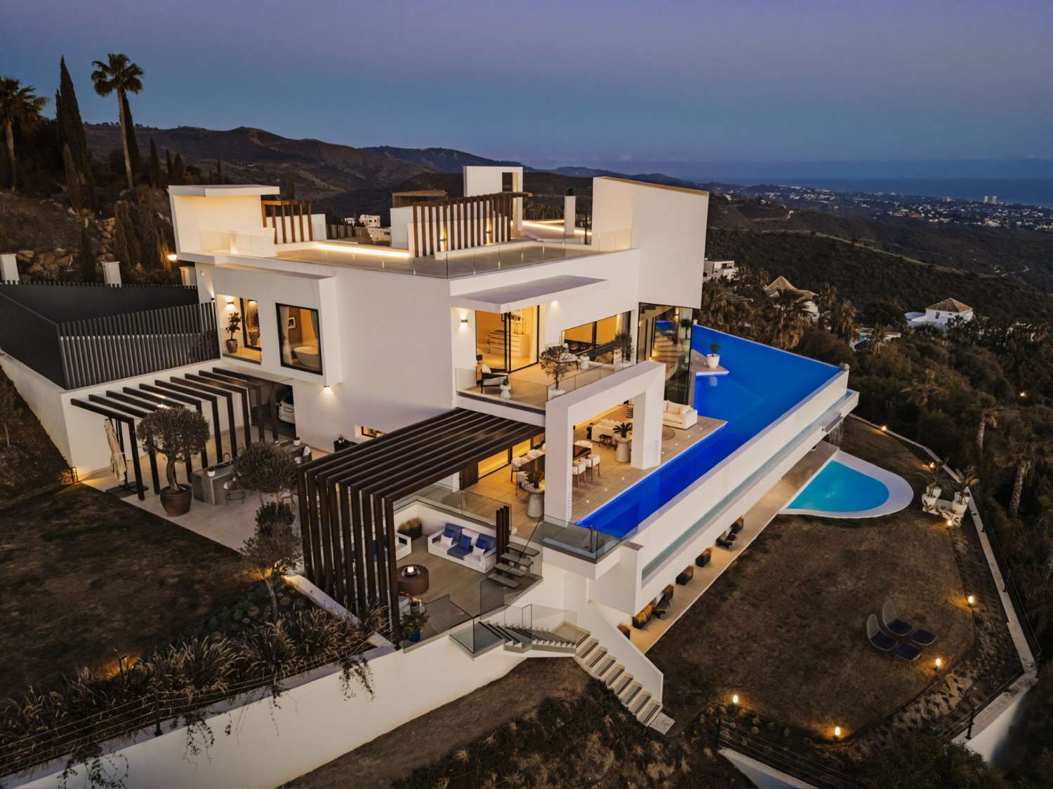 Reaching for the stars is possible!  A stylish mansion with the best views in East Marbella on the Costa Del Sol is not for everyone.