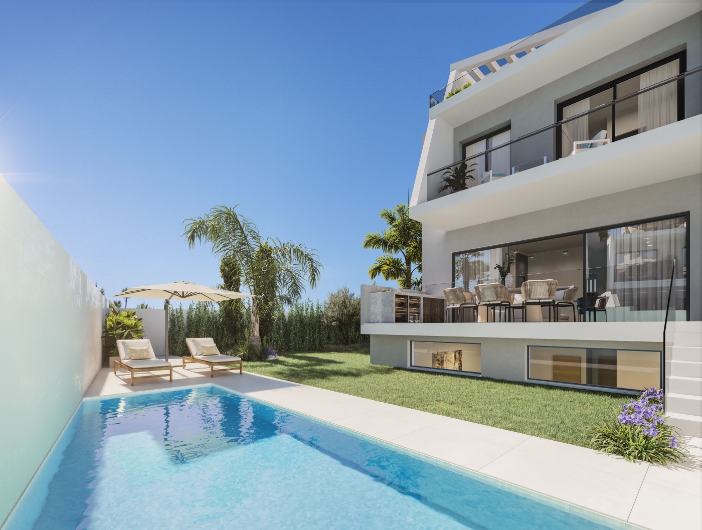 Les nouvelles maisons de ville de luxe à Los Flamingos Golf - Estepona -Costa Del Sol